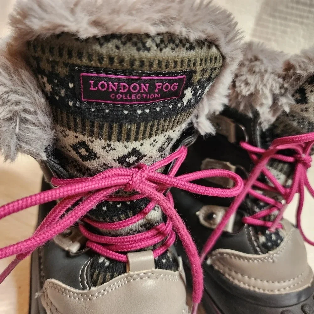 LONDON FOG Girls Tottenham Cold Weather‎ Warm Lined Snow Boot Size 4